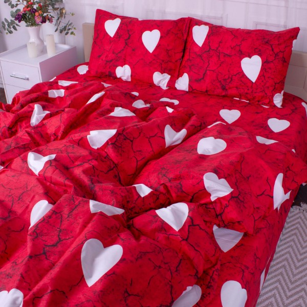 Фото - Комплект постельного белья MirSon Сатин 22-1275 Marble heart Семейный (2200003569551)